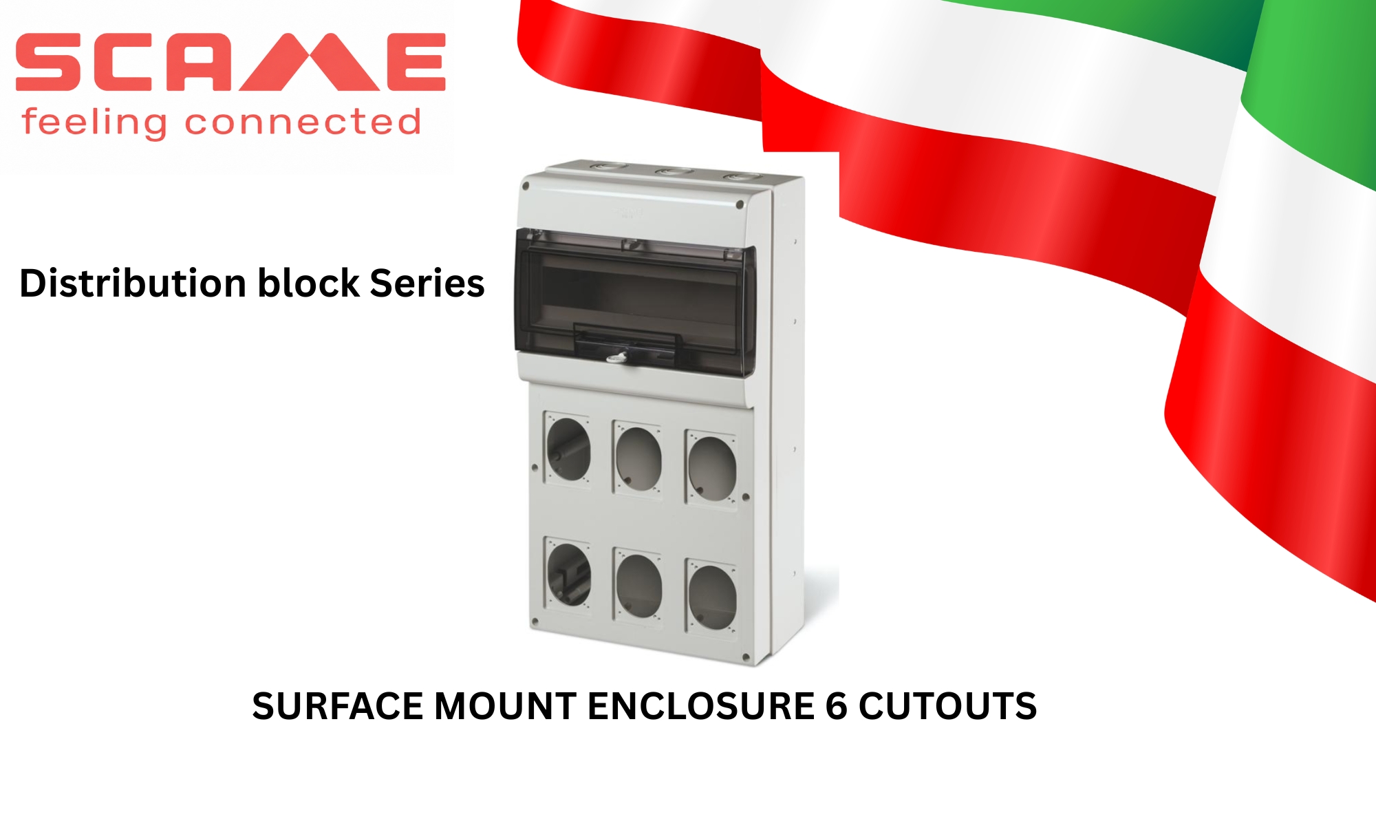 SURFACE MOUNTING ENCLOSURE 6 CUTOUTS