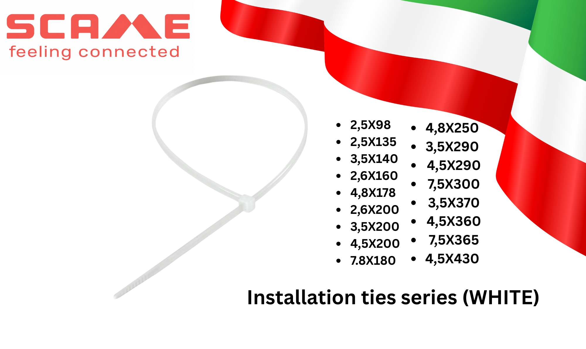 CABLE TIE WHITE