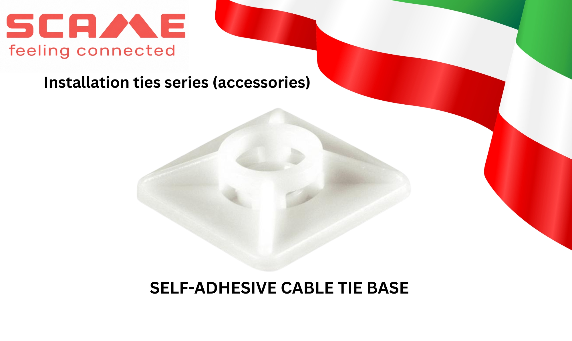 SELF-ADESIVE CABLE TIE BASE