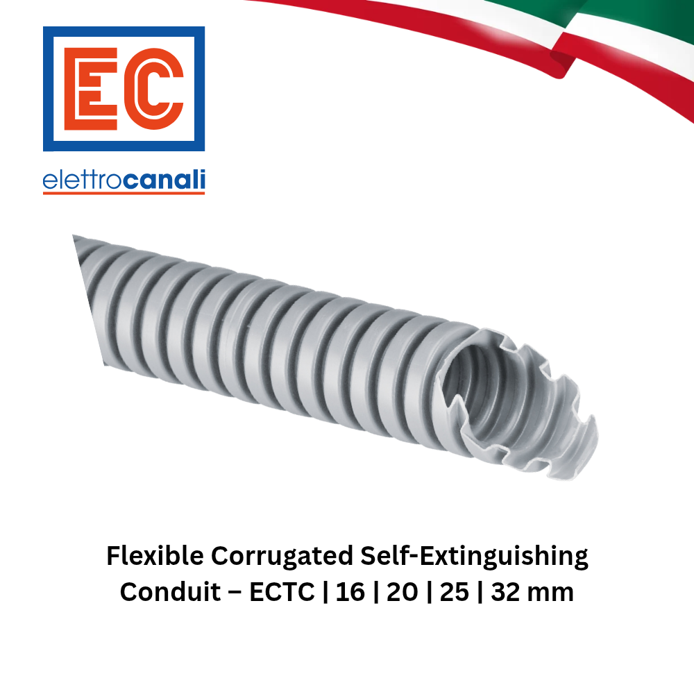 FLEXIBLE CORRUGATED SELF-EXTINGUISHING
