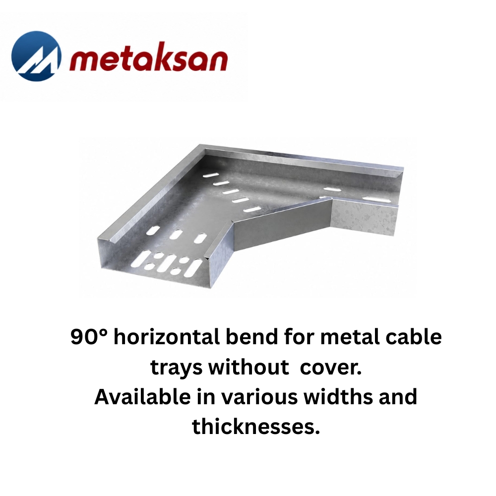 Metaksan 90┬░ Horizontal Bend for Cable Trays (Without Cover)