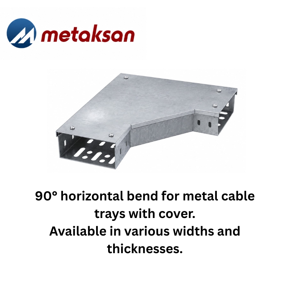 Metaksan 90┬░ Horizontal Bend for Cable Trays (With Cover)