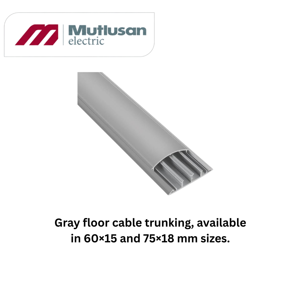 Mutlusan Gray Floor Cable Trunking