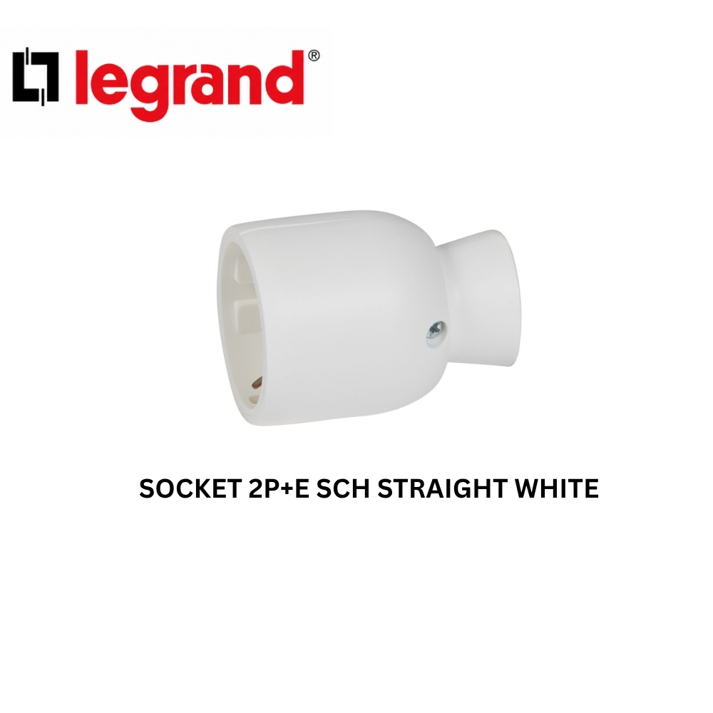 Legrand Socket 2P+E Schuko Straight White