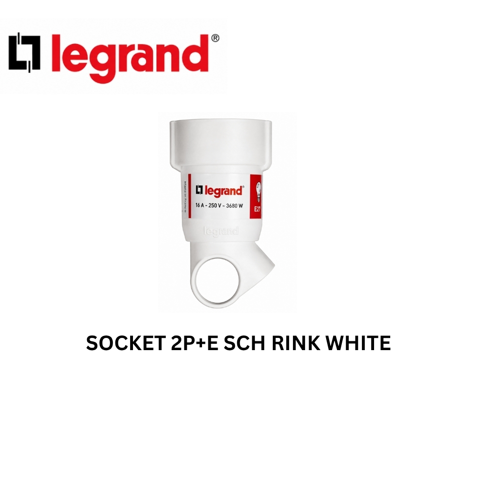 Legrand Socket 2P+E Schuko Rink White