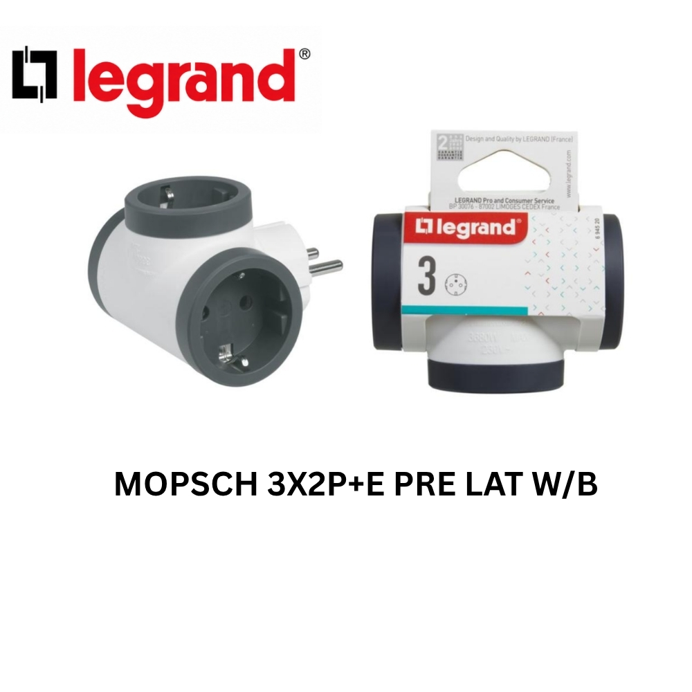 Legrand Mopsch 3x2P+E Lateral White