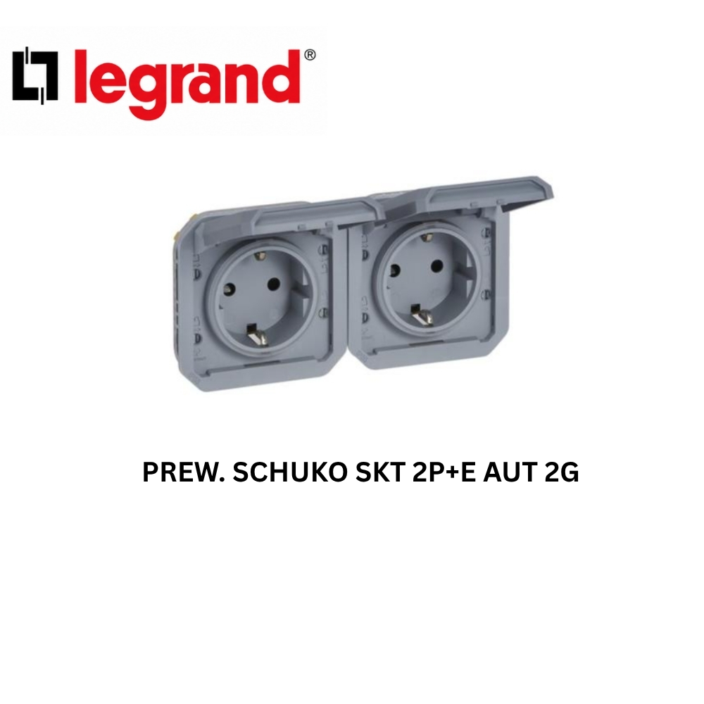 Legrand Prewired Schuko Socket 2P+E 2-Gang