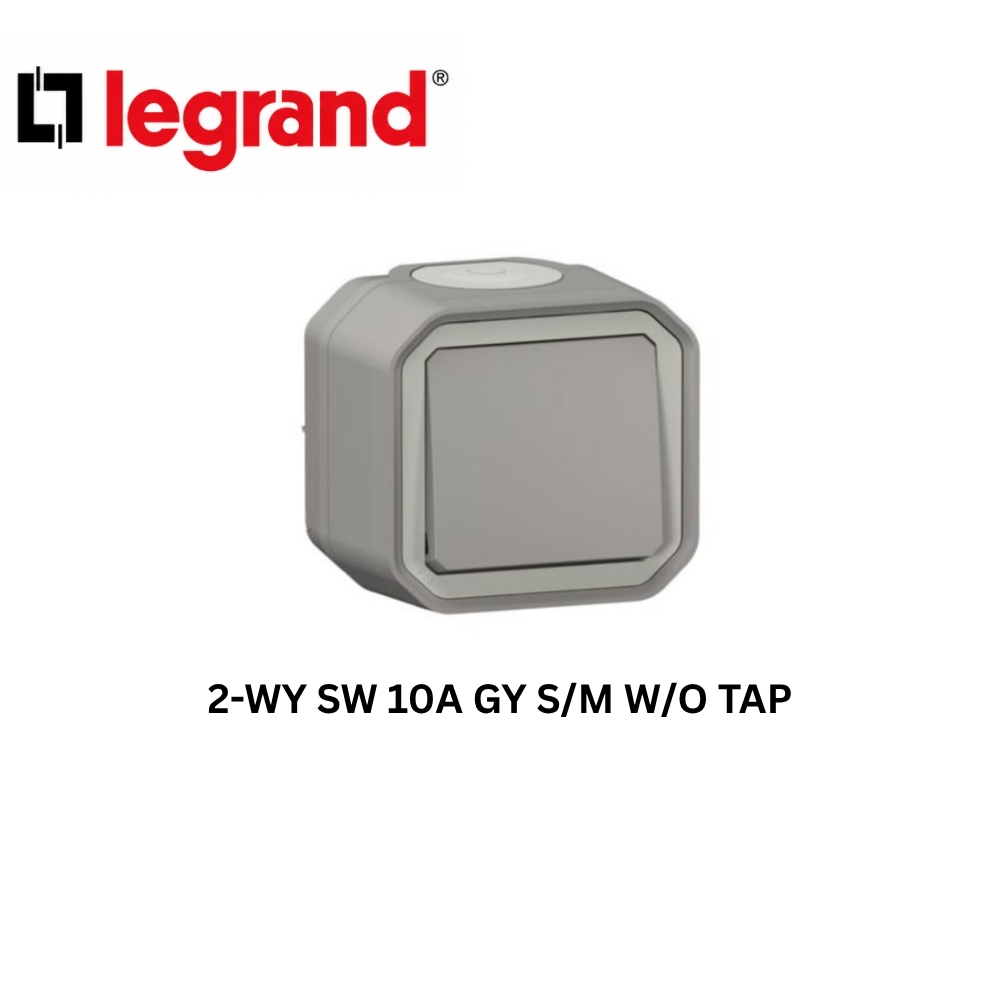 Legrand 2-Way Switch 10A Grey Surface Mount