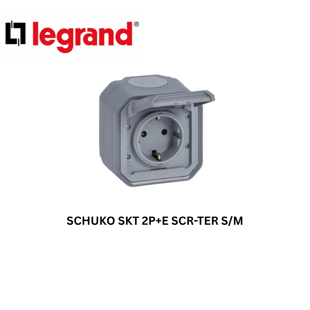 Legrand Schuko Socket 2P+E Screw-Term Surface Mount